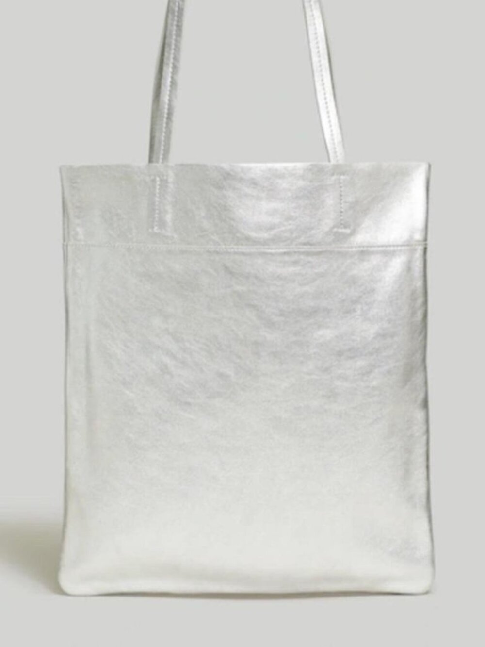 Madewell - The Magazine Tote Bag- Bright Silver
